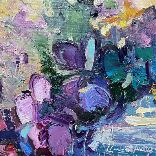 Картина маслом Фиолетовый пейзаж Абстракция
