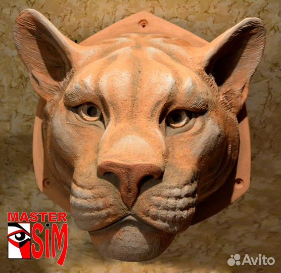 Пума голова Фасадный декор