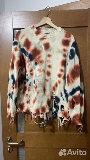 Свитер хлопок lime гранж тай дай