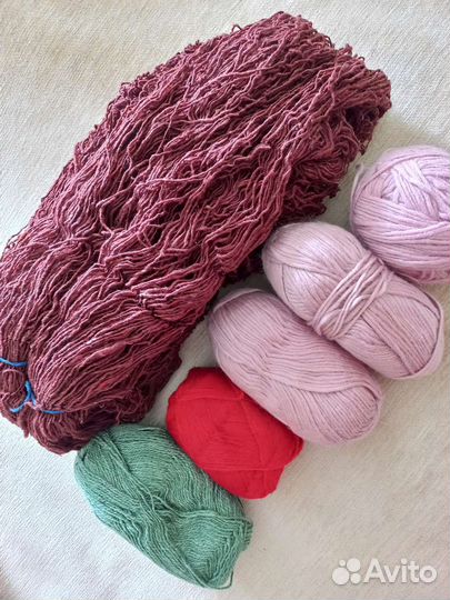 Пряжа набором, шерсть, новая