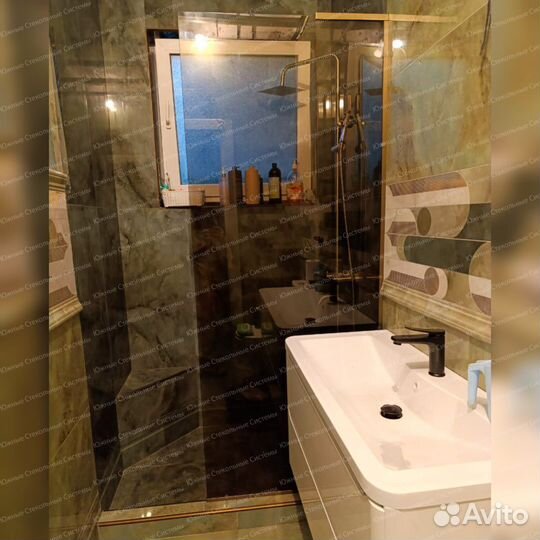 Душевая стеклянная перегородка новая