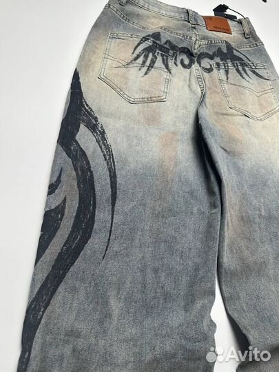 Широкие джинсы Balenciaga Opium Tattoo type