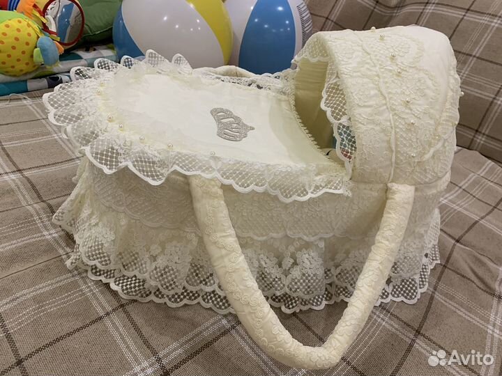 Жемчужная сумка переноска детская на выписку