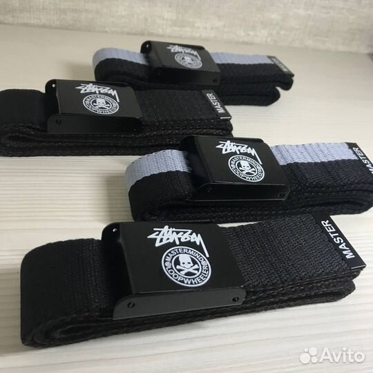 Ремень Stussy: чёрный и серо-чёрный