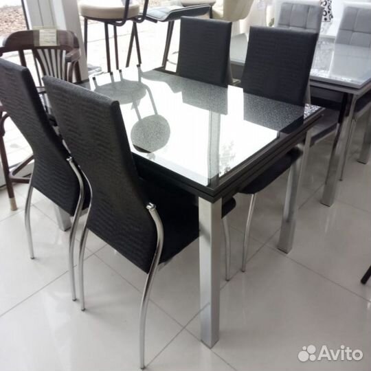 Стол обеденный Аполлон стекло 1,1 м