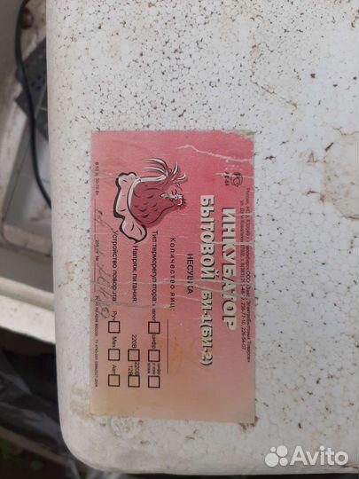 Инкубатор для яиц бу