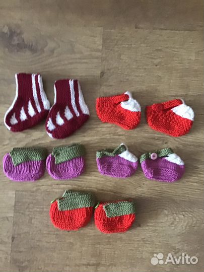 Пинетки детские шерсть ручная вязка