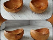 Солонка-соусница из дерева ручной работы