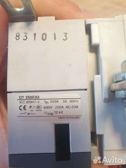 Рубильник ABB OT250E03