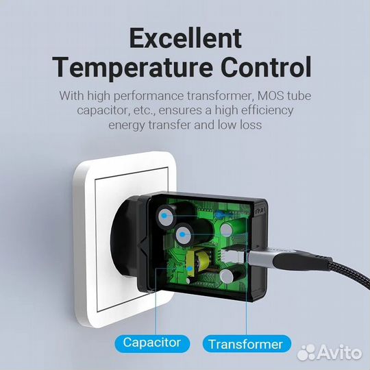 Зарядное устройство Vention 5V 2.4A USB