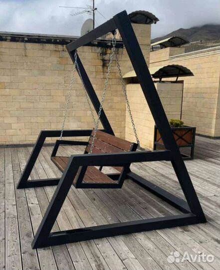 Качель садовая лофт
