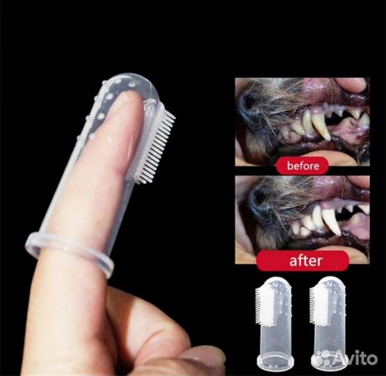 Щеточка для чистки зубов собак и кошек