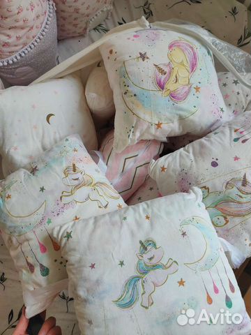 Бортики в детскую кроватку новые