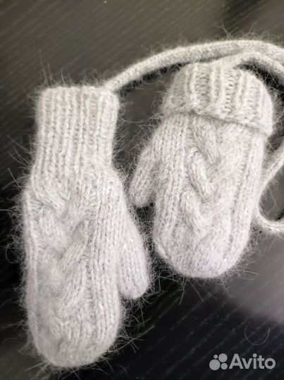 Варежки детские новые из пуха норки,ручная работа