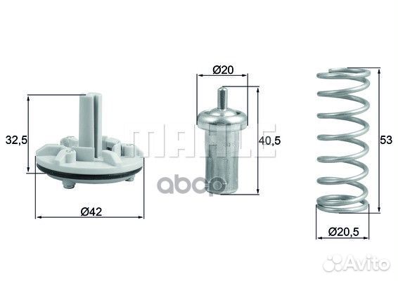 Термостат skoda fabia (2007) / VW golf V TX1838