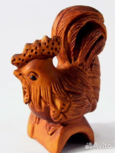 Статуэтка Петух - Нэцкэ из Дерева Самшит ru*63