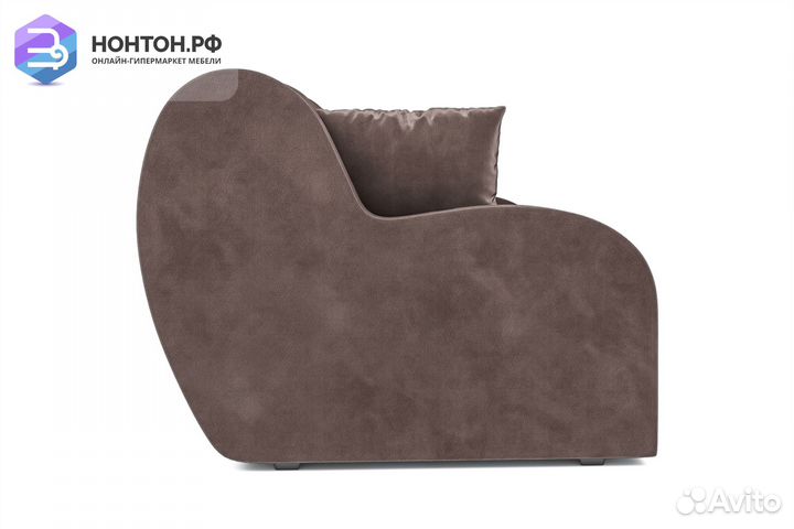 Диван аккордеон Барон вельвет коричневый