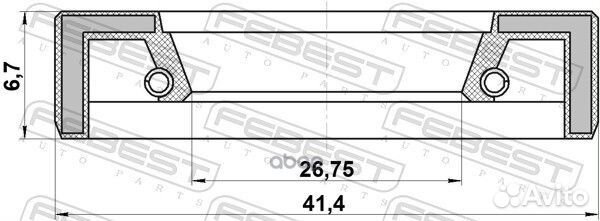 Сальник рулевой рейки Febest 95FAY-28410707X