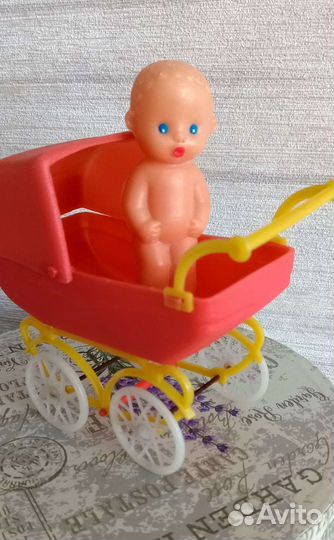Коляска СССР для пупса Бронь
