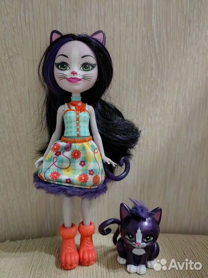 Enchantimals. Кукла Кошка и питомцем