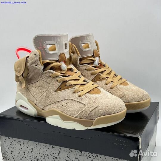 Кроссовки Nike Air Jordan 6 Retro x Travis Scott (Арт.54862)