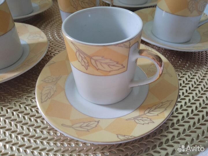 Кофейный сервиз 6 пар Fine porcelain collection