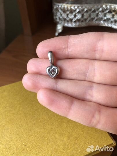 Серебряный кулон подвеска: сердце