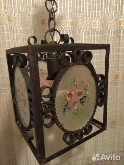 Светильник подвесной СССР ручная роспись