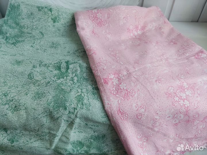 Отрезы ткани СССР хлопок, шёлк, вискоза, лён