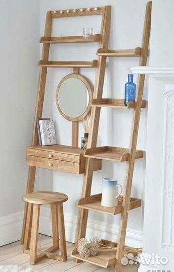 Этажерка стеллаж из натурального дерева