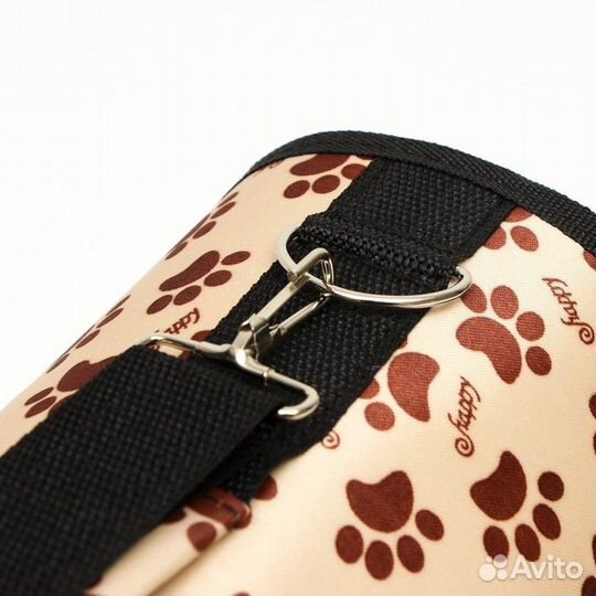 Сумка - переноска для животных 'Лапки Happy', беже