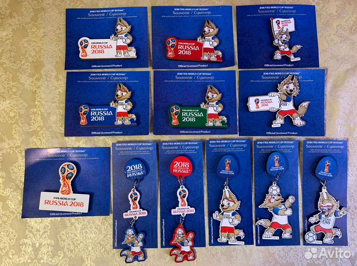 Набор подвесок (12 штук) Fifa. Чемпионат мира 2018