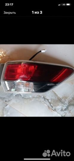 Фара toyota highlander