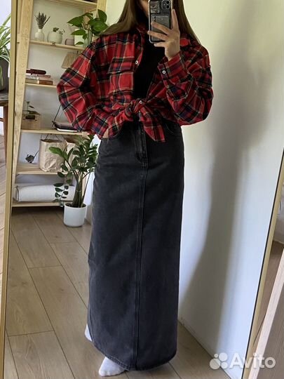 Юбка джинсовая макси