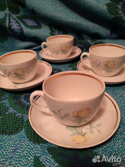 Чашка с блюдцем СССР Сервиз Чайная пара