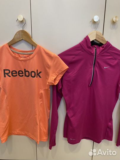 Футболки для спорта nike reebok S