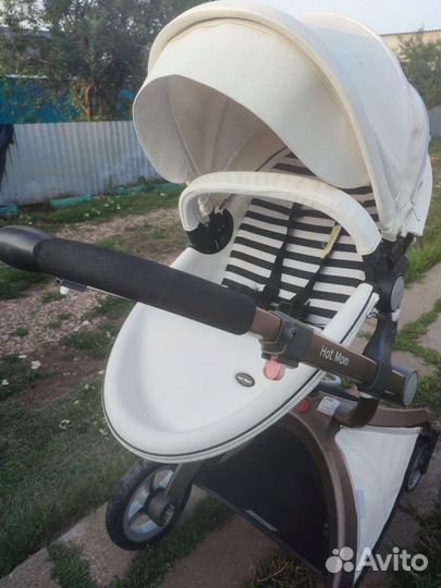 Коляска 2 в 1 эко кожа hot mom