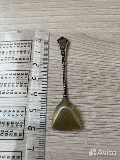 Серебряная ложечка для соли СССР