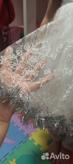 Нарядное платье для девочки 110 116 снежинка