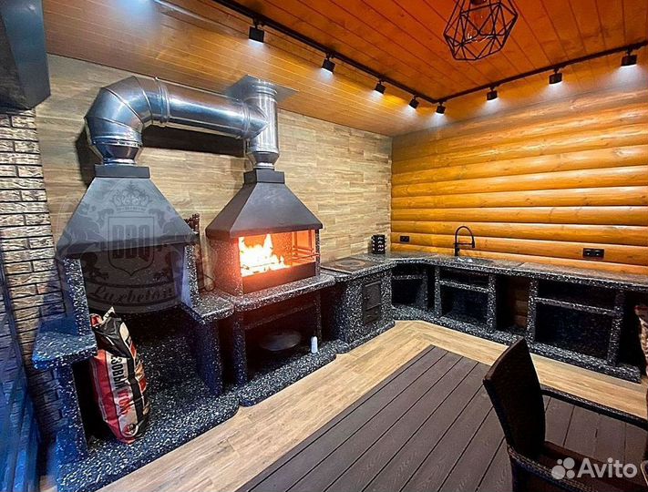 Мангальная зона без грязи и стройки на участке