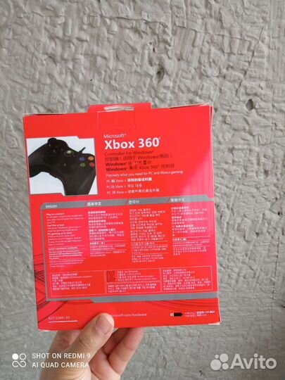 Геймпад, джойстик xbox 360 проводной черный, белый