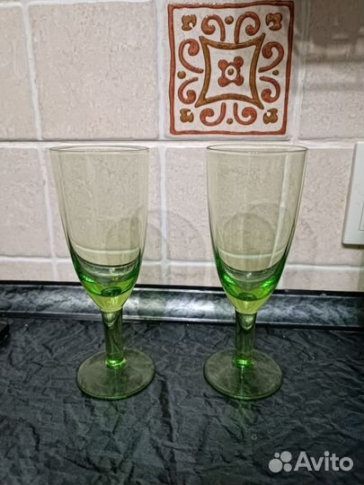 Фужеры цветное стекло СССР