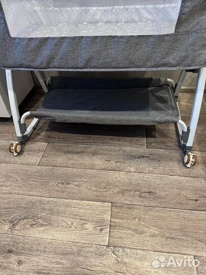 Детская люлька колыбель приставная с маятником