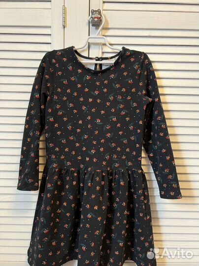 Платье черное с длинным рукавом 134 140 Waikiki