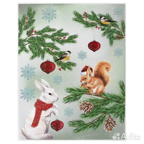 Наклейка для окон двусторонняя многоразовая 30*38