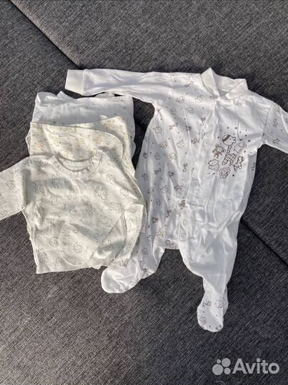 Вещи пакетом для новорожденных 50 56