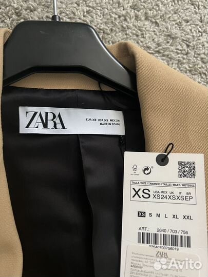 Пиджак оверсайз zara новый