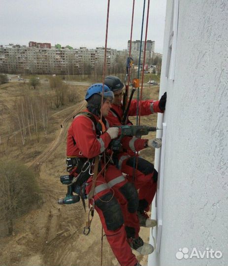 Промышленный альпинист, установка сплит систем