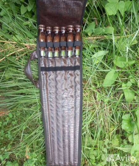 Шампура в кожаном чехле