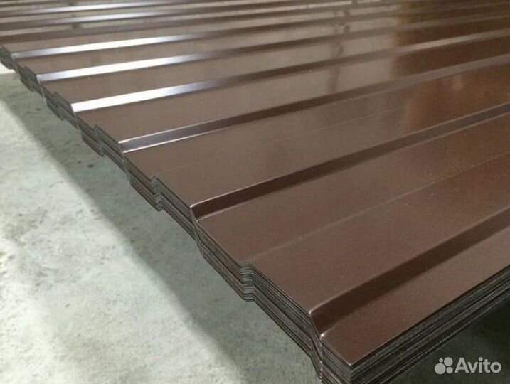 Профлист коричневый 6м ral 8017